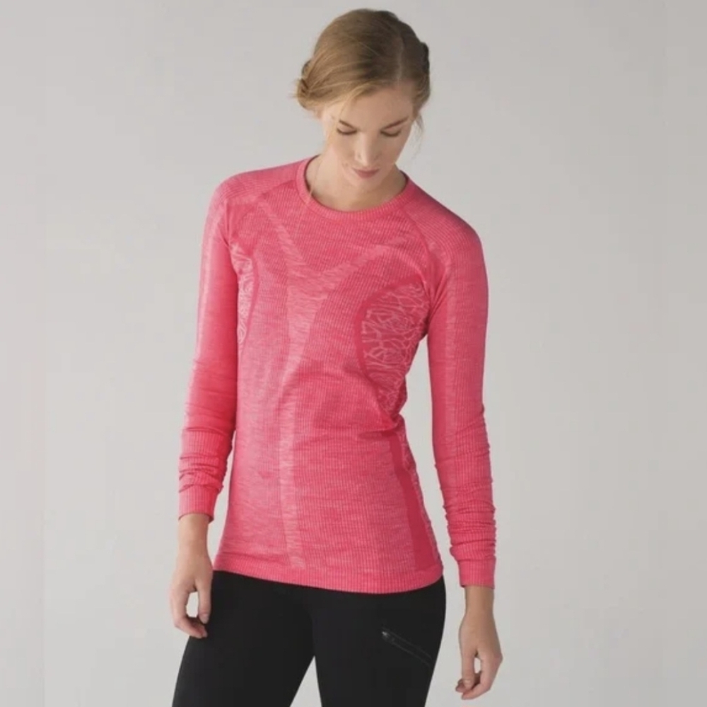 Lululemon Lululemon Rest Less Pullover Long Sleeve Heathered Boom Juice Est M/L